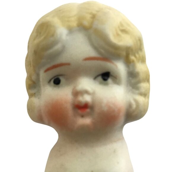 Antique Bisque Kewpie Doll (2) Jointed Arms Crocheted Dress Made In Japan 4 " - Picture 11 of 16